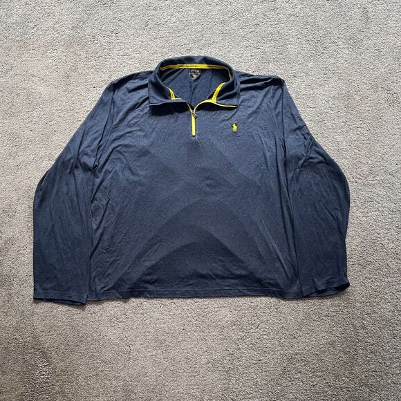 Polo Ralph Lauren Performance 1/4 Zip Pullover Long Sleeve Activewear Mens XXL - Picture 1 of 5